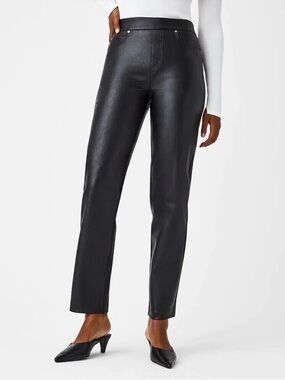 NWT Spanx Faux Leather Slim Straight Pant